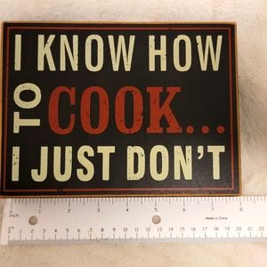 Kitchen sign